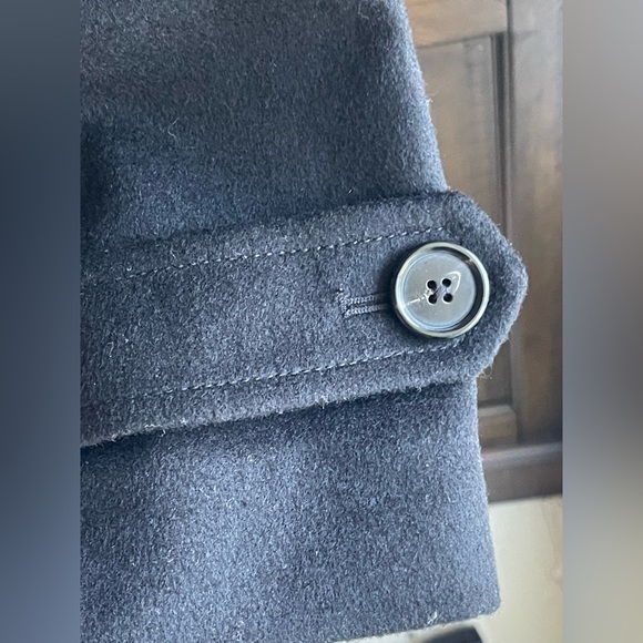 Quince NWT Black Italian Wool Double-Breasted Officer Topcoat - Picture 8 of 15